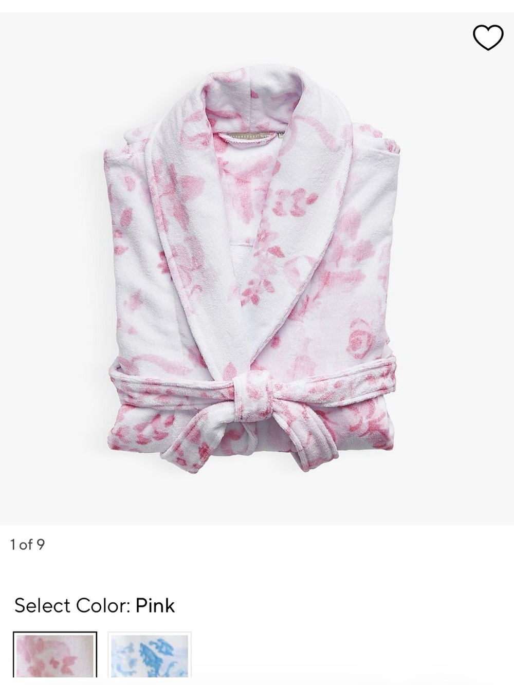 LoveShackFancy x Potterybarn Teen pink floral robe XS/S